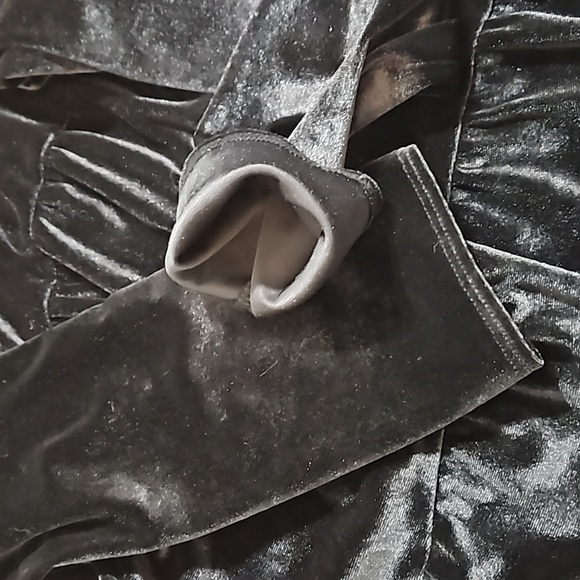 Old Navy Black Velour Tiered Babydoll Long Sleeve Dress, size XL - Picture 5 of 12